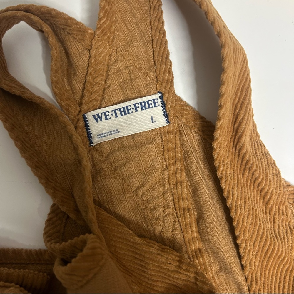 Free People We the Free Tan Corduroy Overalls (size L) - Picture 9 of 9